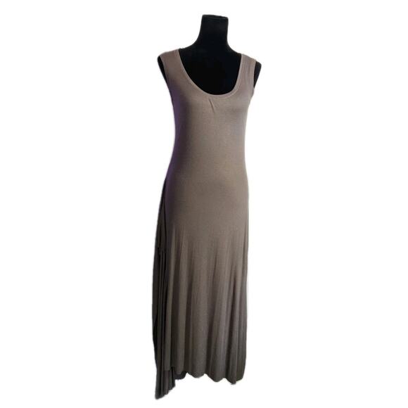 BCBGMaxAzria Dresses & Skirts - Nwot Bcbgmaxazria Women's Taupe Ribbed Tank Maxi Dress With Side Slit Medium